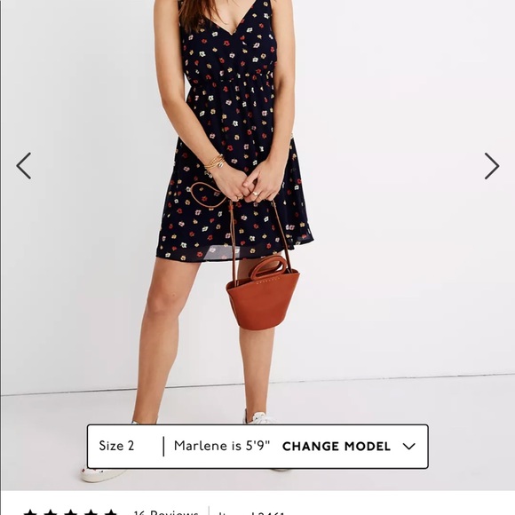 NWT Madewell Ruffle-Strap Wrap Dress in Confetti Floral - Picture 2 of 9